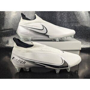 Nike Vapor Edge 360 Elite Football Cleats White Black Men's Size 14 NEW